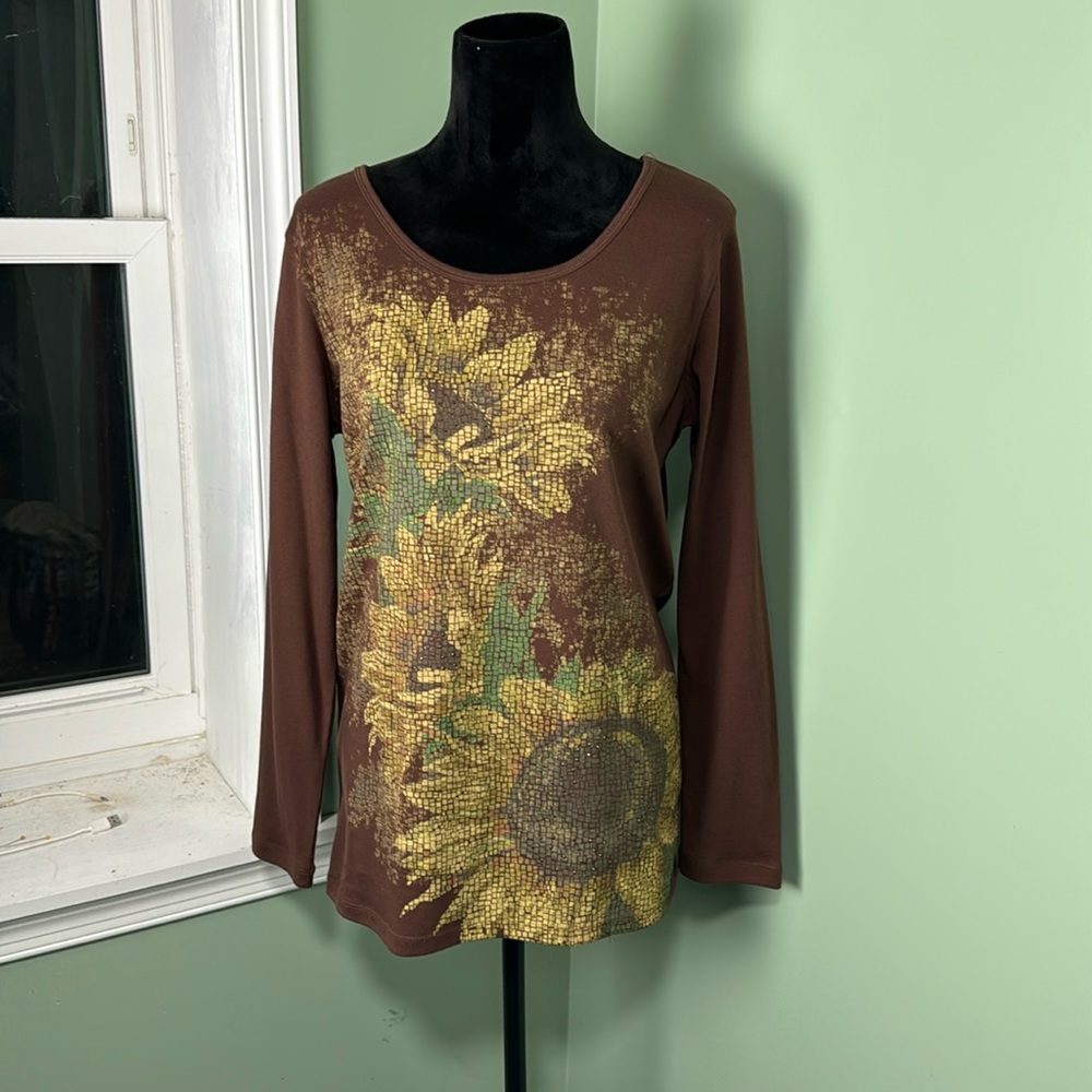 NWT needy me brown top large